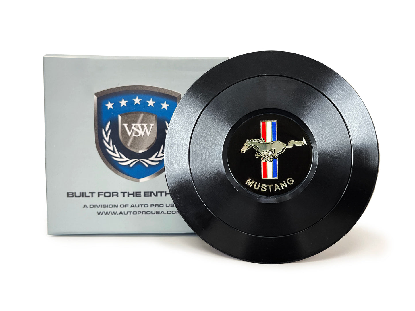 VSW S9 | Ford Mustang Emblem | Black Billet Horn Button | STE1002-21B