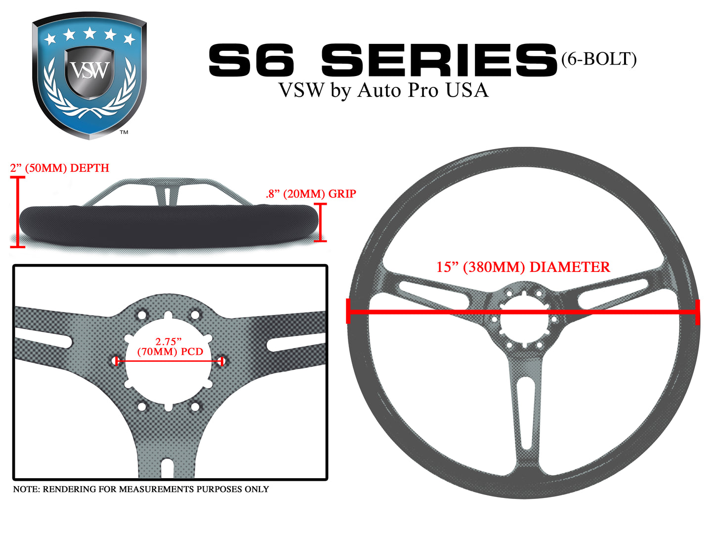 Volkswagen 6-Bolt Steering Wheel Castle Kit | Walnut Wood / Billet Aluminum