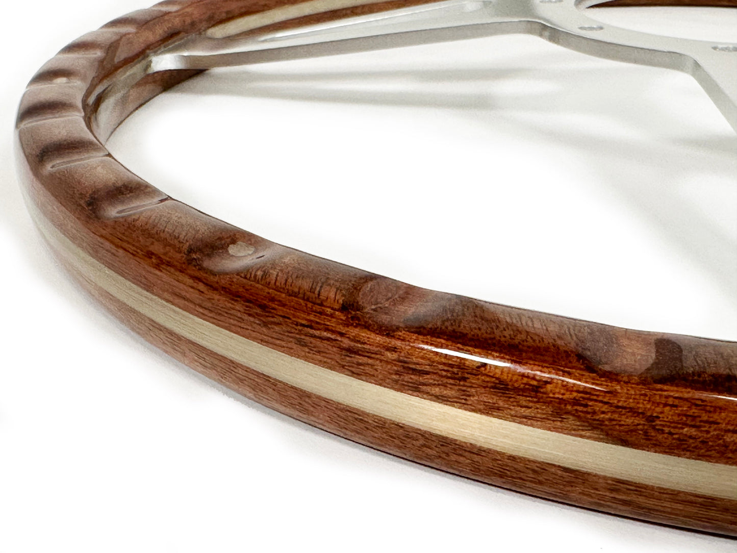 Volkswagen 9-Bolt Steering Wheel Castle Kit | Walnut Wood / Billet Aluminum