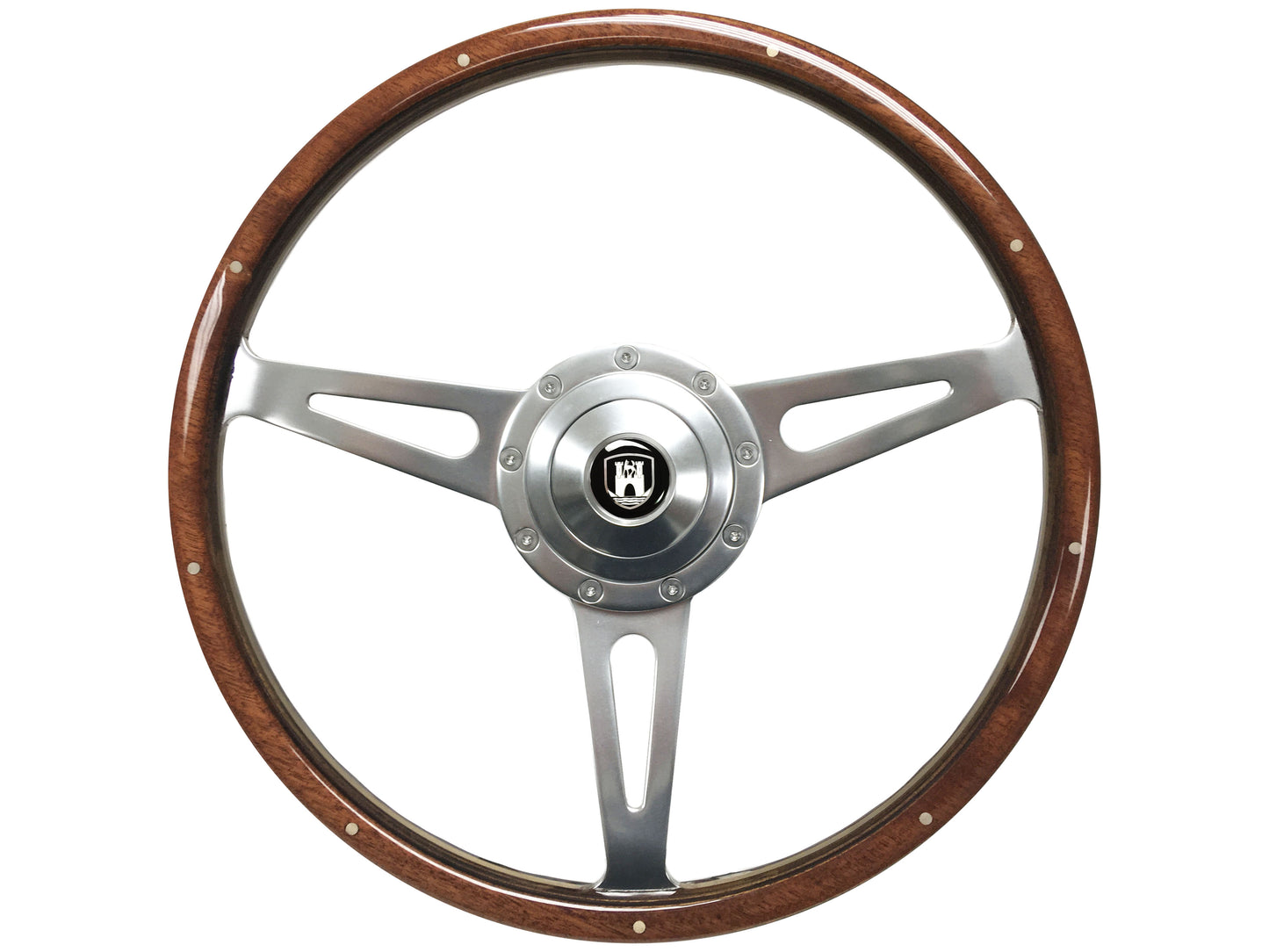 Volkswagen 9-Bolt Steering Wheel Castle Kit | Walnut Wood / Premium Billet
