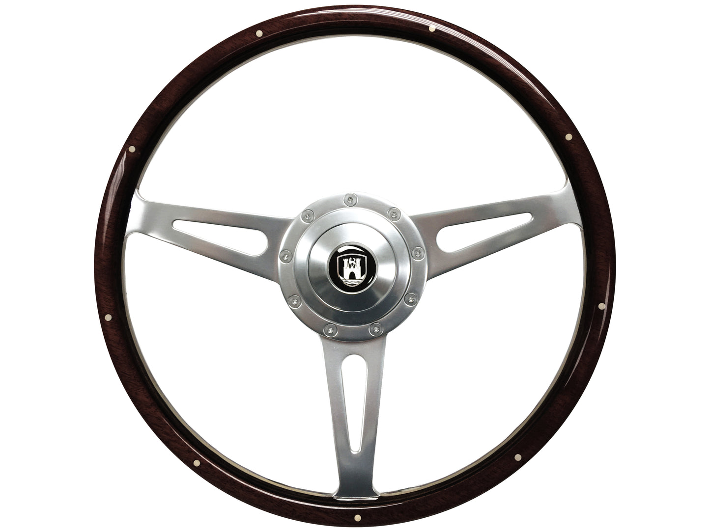 Volkswagen 9-Bolt Steering Wheel Castle Kit | Espresso Stained Wood / Premium Billet (Copy)