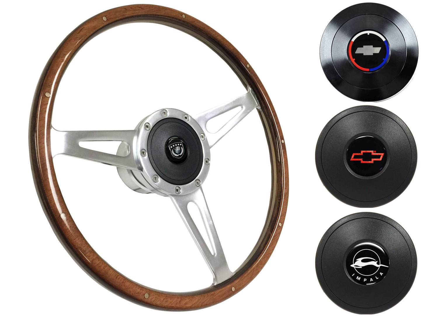 1955-68 Impala Steering Wheel Kit | Deluxe Walnut Wood | ST3053