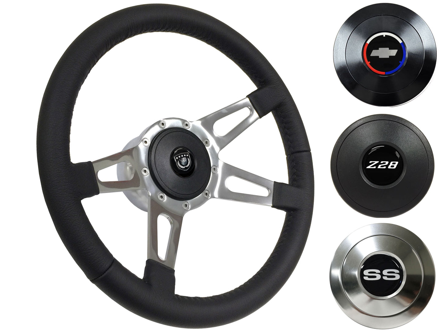 1969-89 Camaro Steering Wheel Kit | Black Leather | ST3070