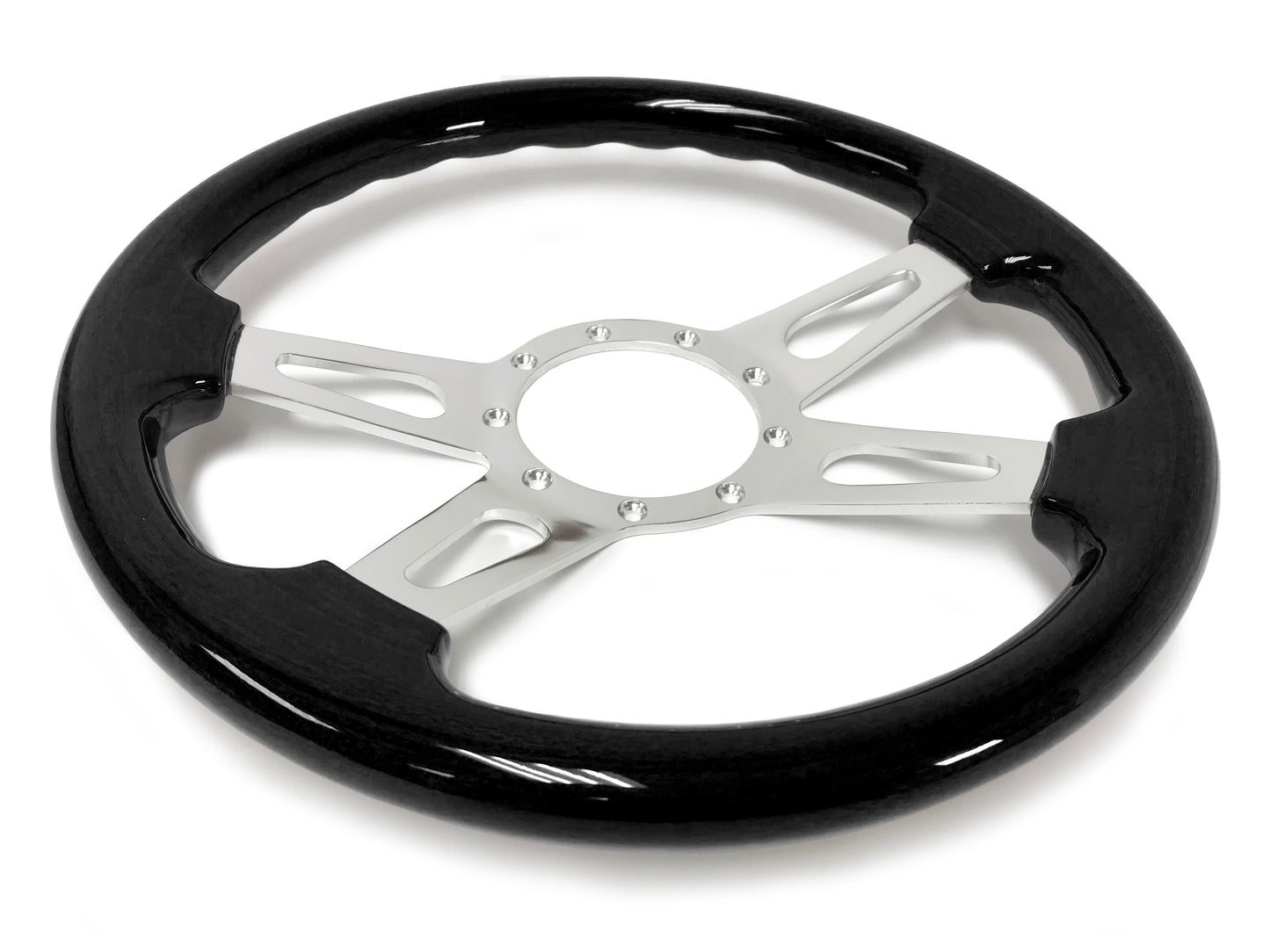 1970-76 Ford Torino Steering Wheel Kit | Black Ash Wood | ST3079