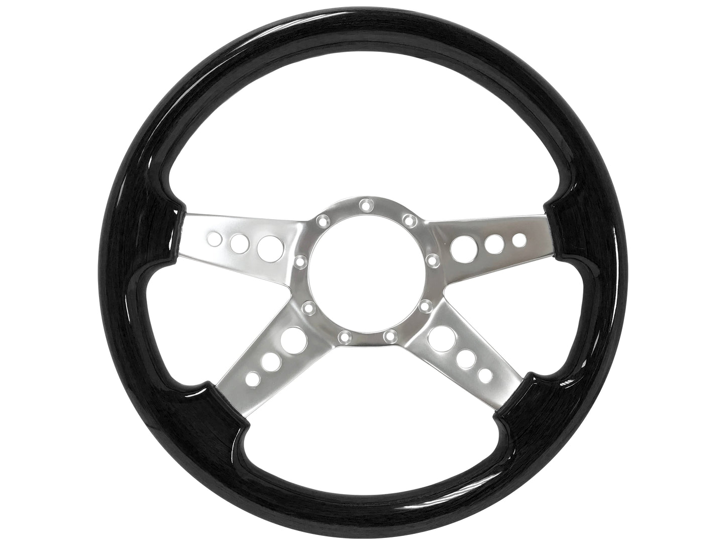 1975-77 Ford Bronco Steering Wheel Kit | Black Ash Wood | ST3081