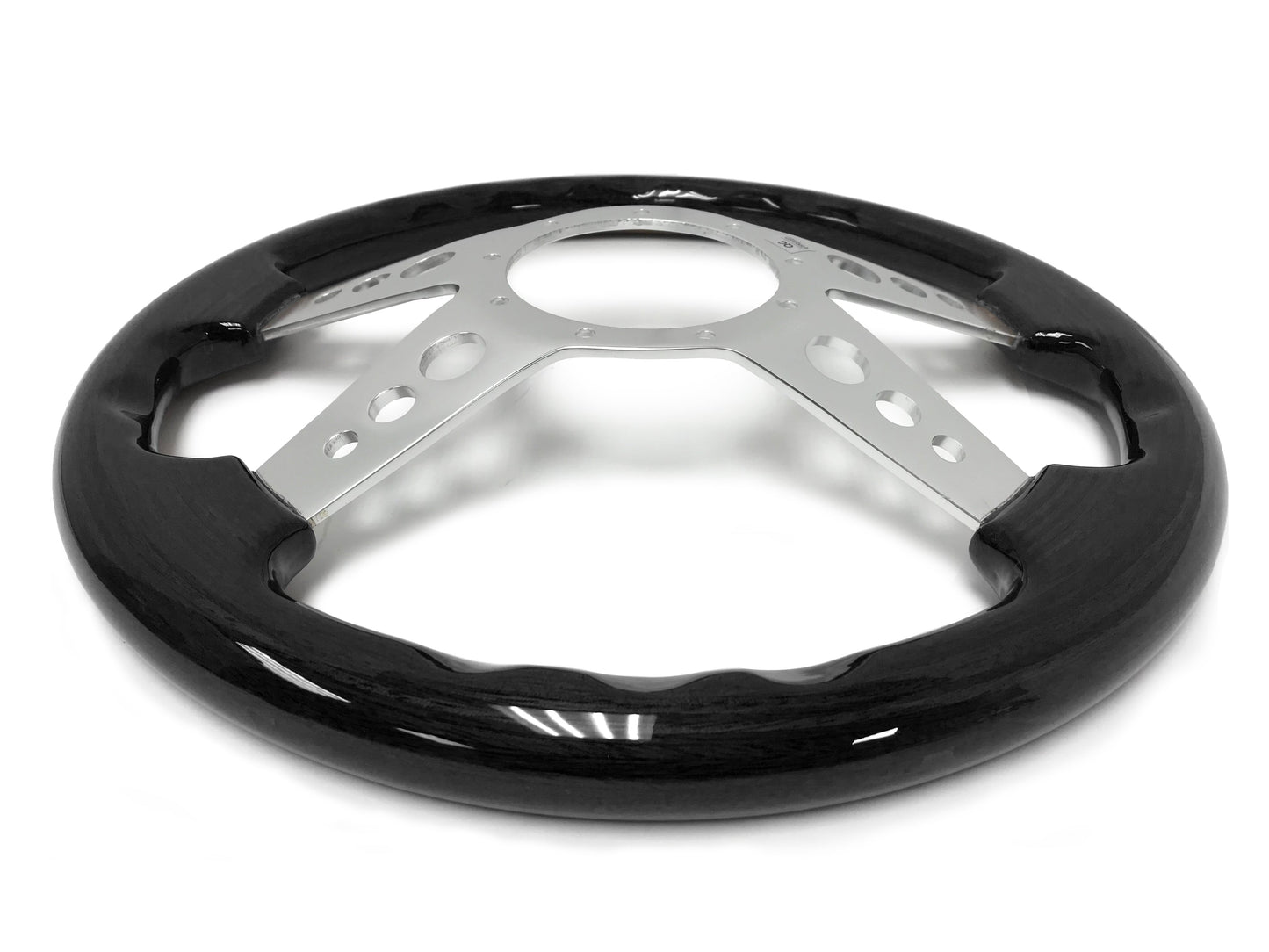 1975-77 Ford Bronco Steering Wheel Kit | Black Ash Wood | ST3081