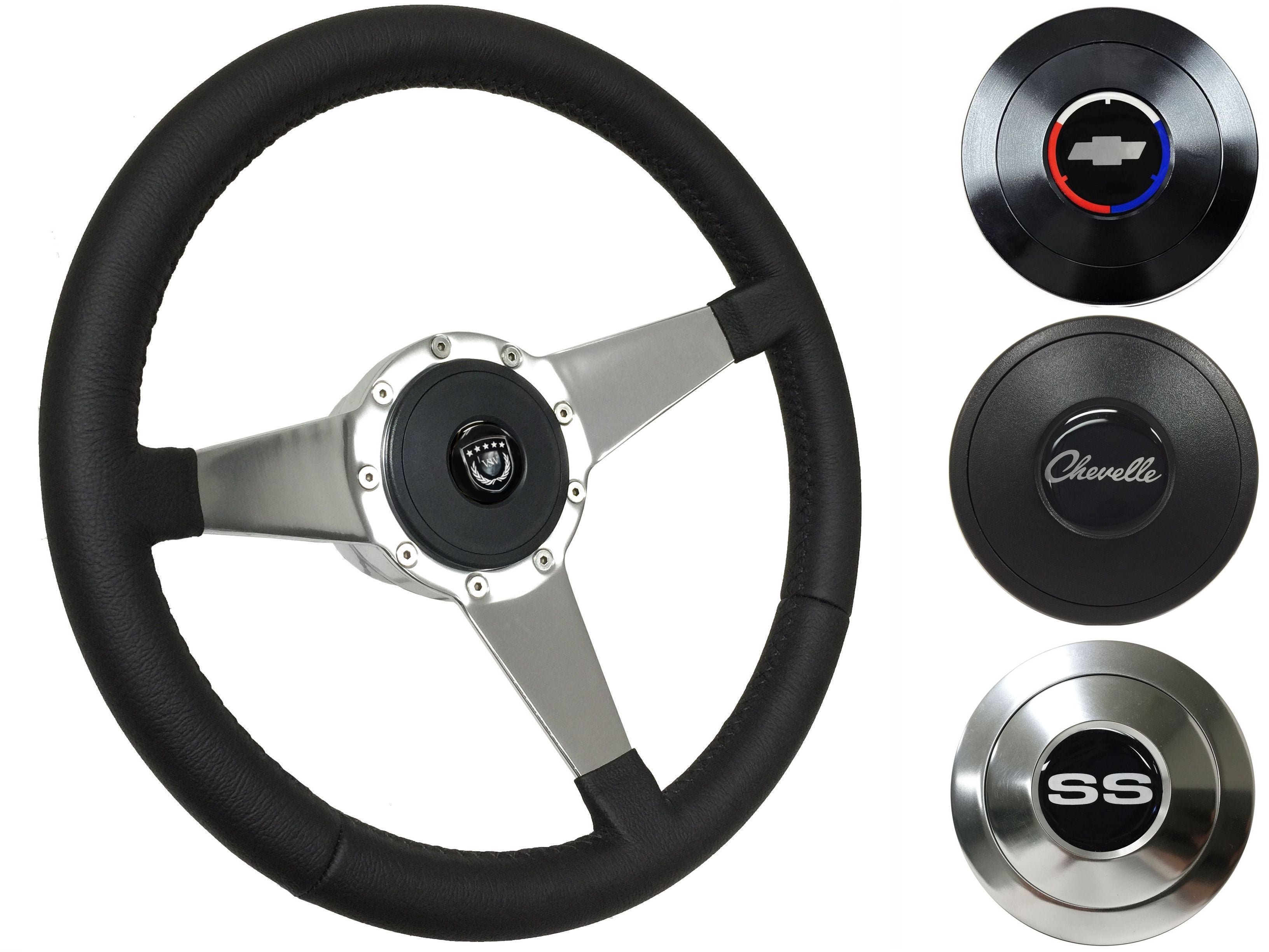 1967-68 Chevelle Steering Wheel Kit | Black Leather | ST3087 – VSW ...