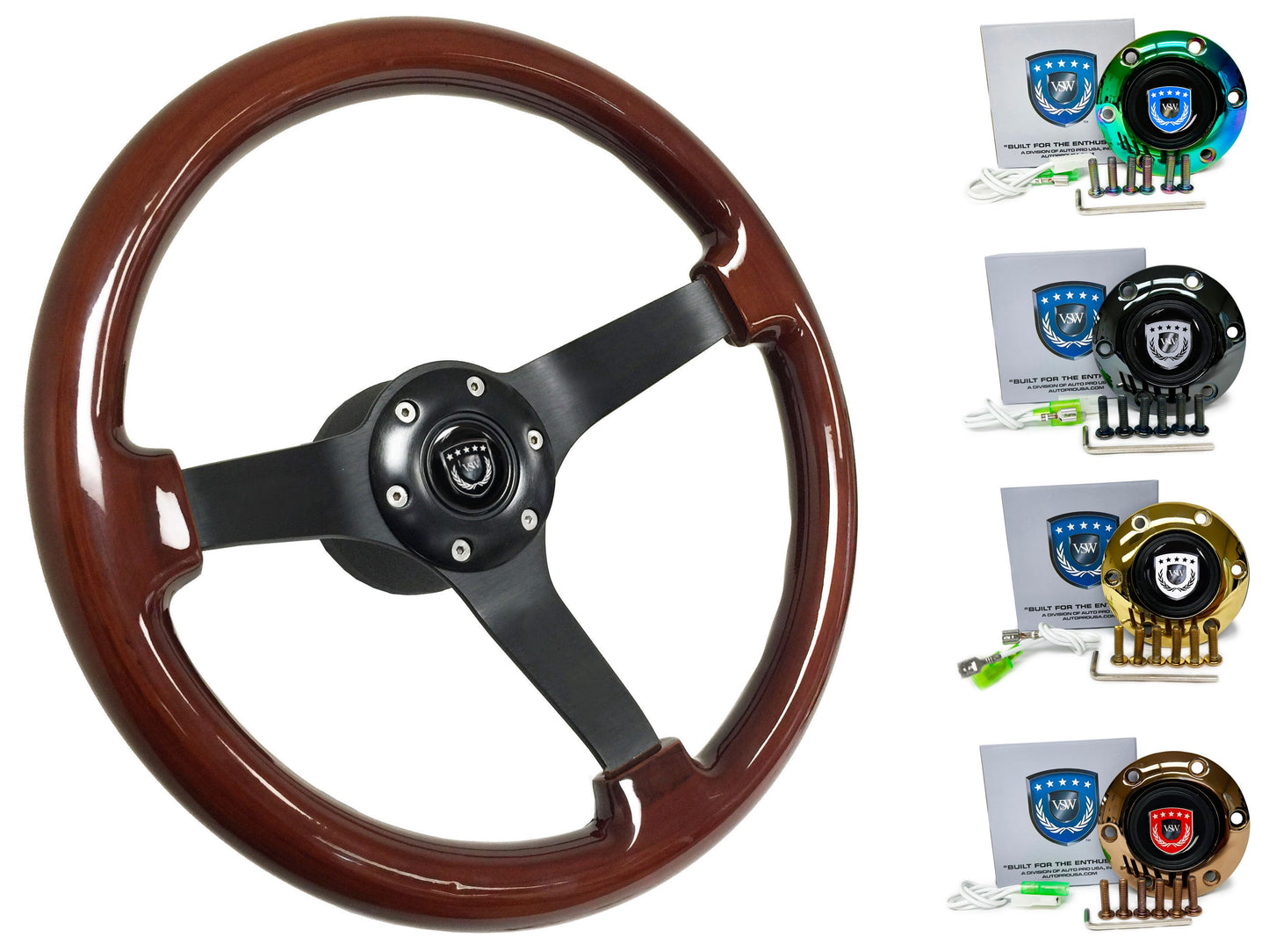 1990+ Nissan 200SX Steering Wheel Kit | Mahogany Wood | ST3127