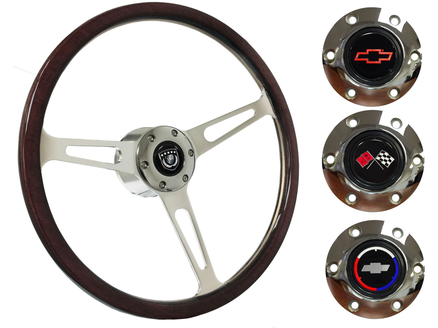 1970-88 Monte Carlo Steering Wheel Kit | Deluxe Espresso Wood | ST3554A