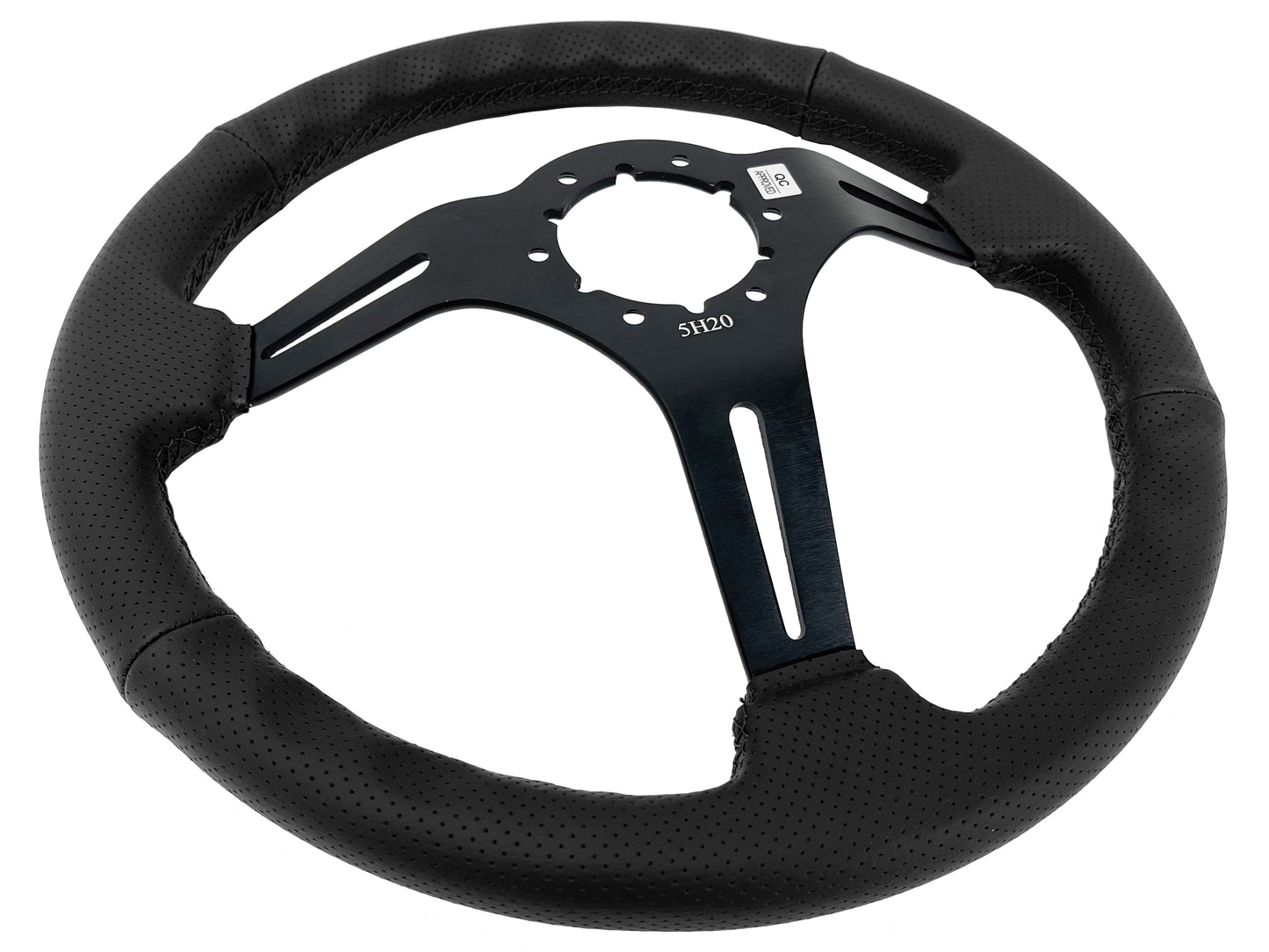 1964.5 Ford Mustang Steering Wheel Kit | Perforated Black Leather