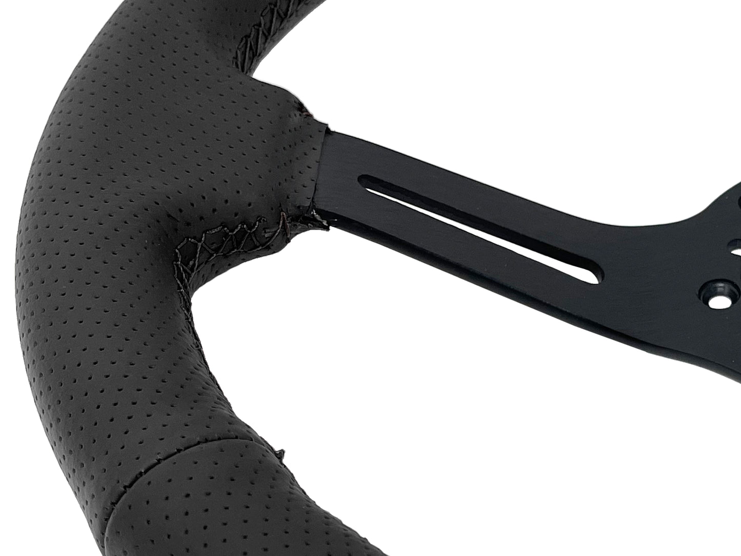 1964.5 Ford Mustang Steering Wheel Kit | Perforated Black Leather