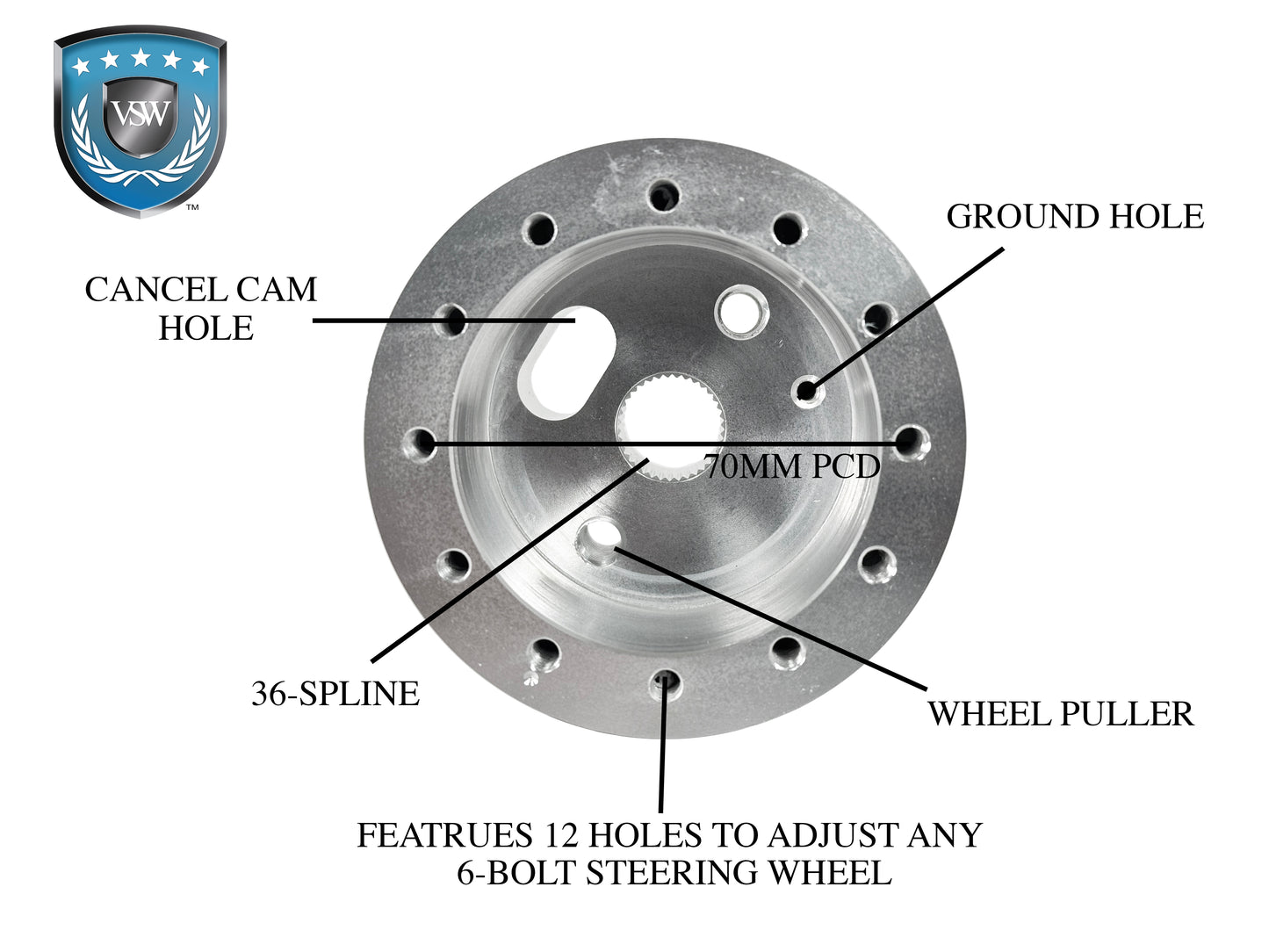 1969-94 GM Passenger & 1974-94 GM Truck | S6 Bolt Silver Hub Adapter | STH1008SIL