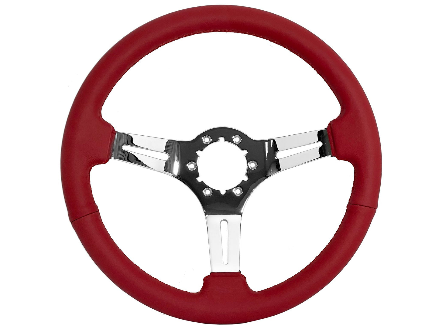 1964.5 Ford Mustang Steering Wheel Kit | Red Leather