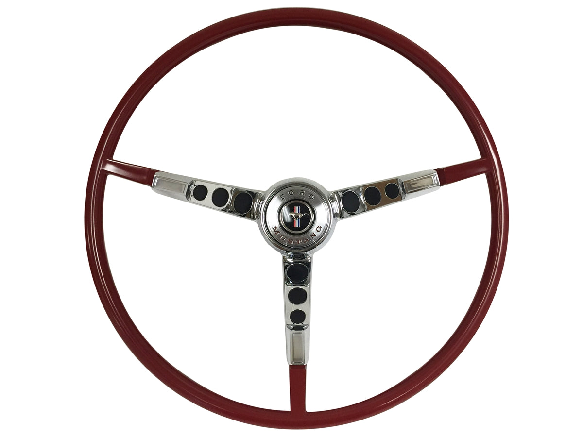 1966 Ford Mustang Red Steering Wheel Kit | ST3034RED66-KIT
