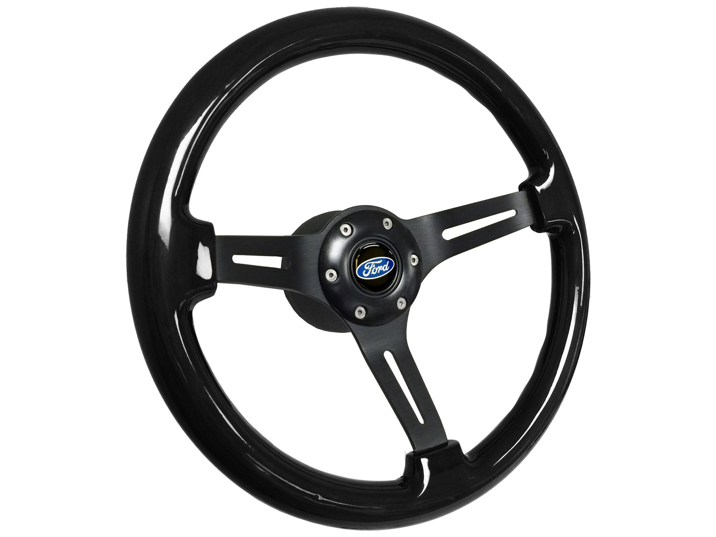 1965-67 Ford Mustang Steering Wheel Kit | Black Ash Wood