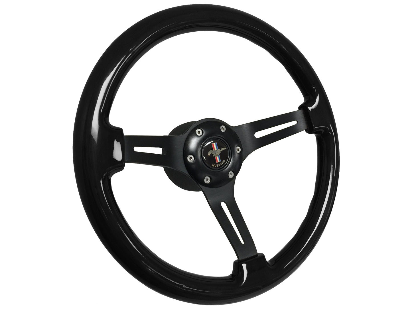 1965-67 Ford Mustang Steering Wheel Kit | Black Ash Wood
