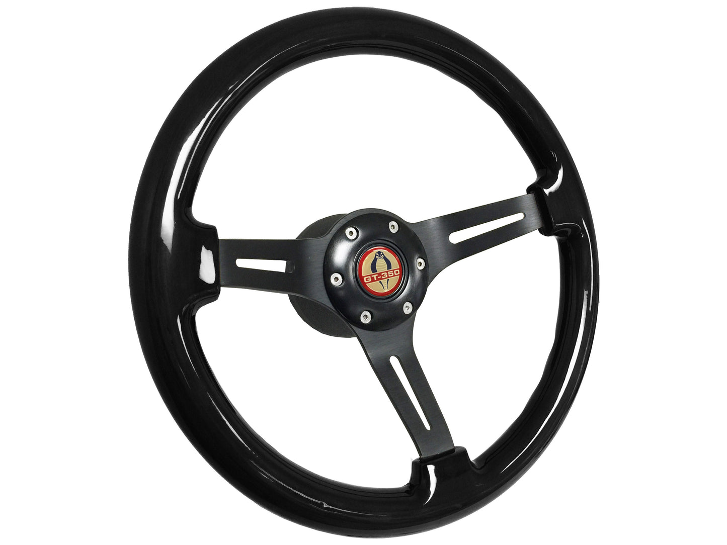 1965-67 Ford Mustang Steering Wheel Kit | Black Ash Wood