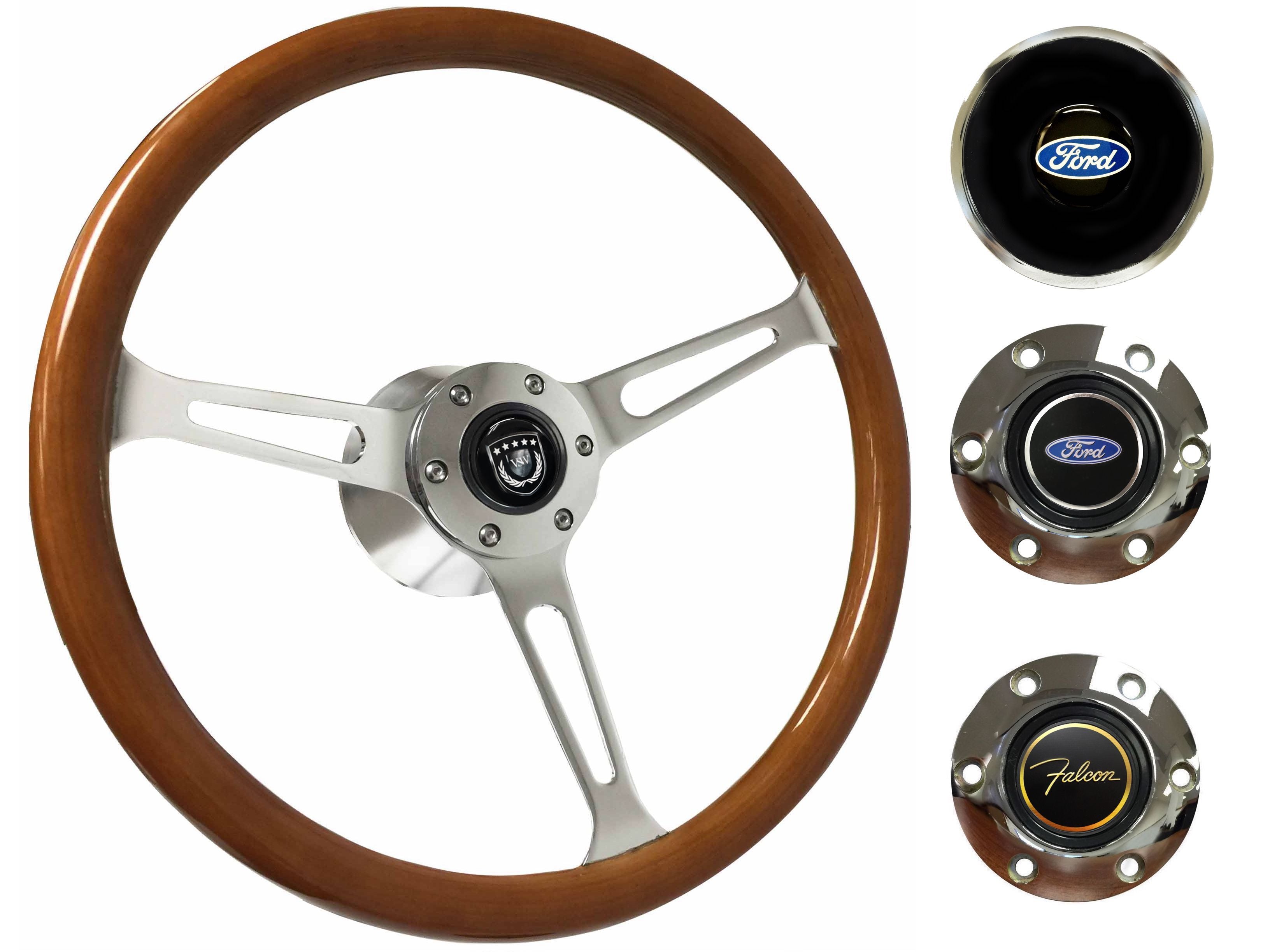 1963 64 Ford Falcon Steering Wheel Kit Classic Wood St3579 Vsw