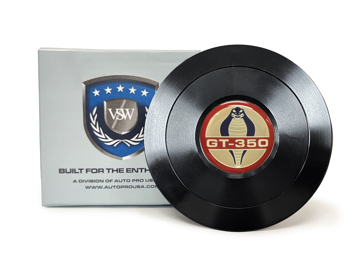 VSW S9 | Cobra GT-350 Emblem | Black Billet Horn Button | STE1003-21B