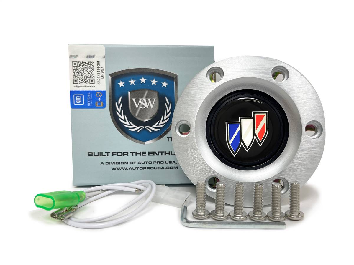 VSW S6 | Buick Tri-Shield Emblem | Brushed Horn Button | STE1010BRU