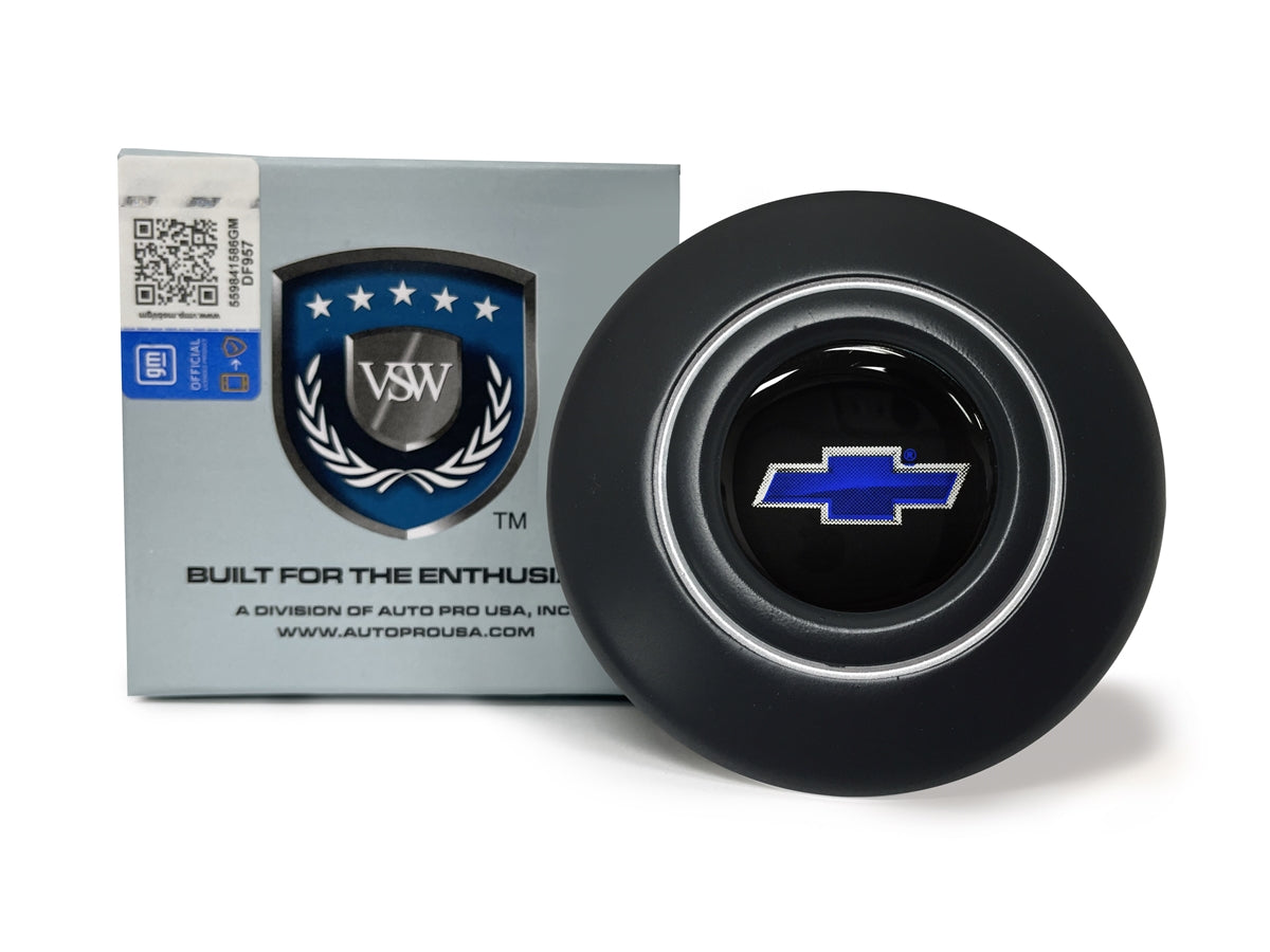 VSW Retro Series | Blue Chevy Bow Tie | Black Horn Cap | STE1015-19B