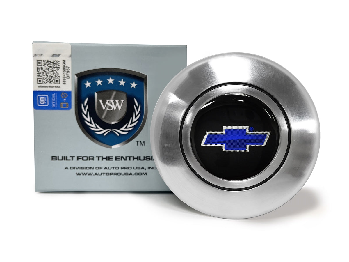 VSW Retro Series | Blue Chevy Bow Tie | Silver Horn Cap | STE1015-19S