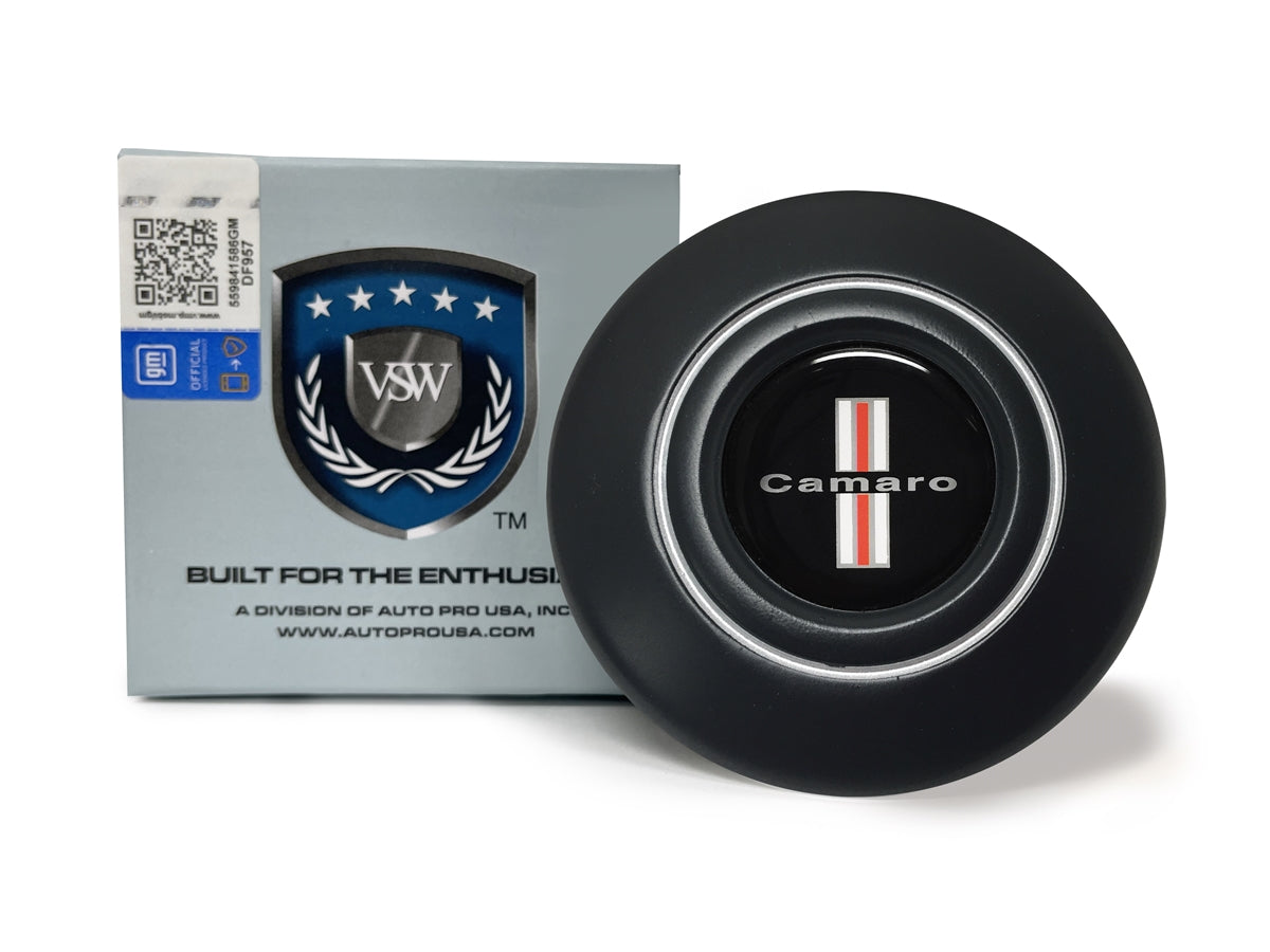 VSW Retro Series | Camaro Tri-Bar | Black Horn Cap | STE1024-19B