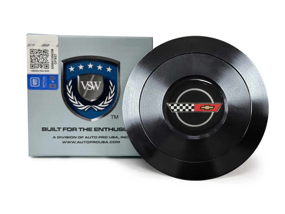 VSW S9 | C4 Corvette Emblem | Black Billet Horn Button | STE1042-21B