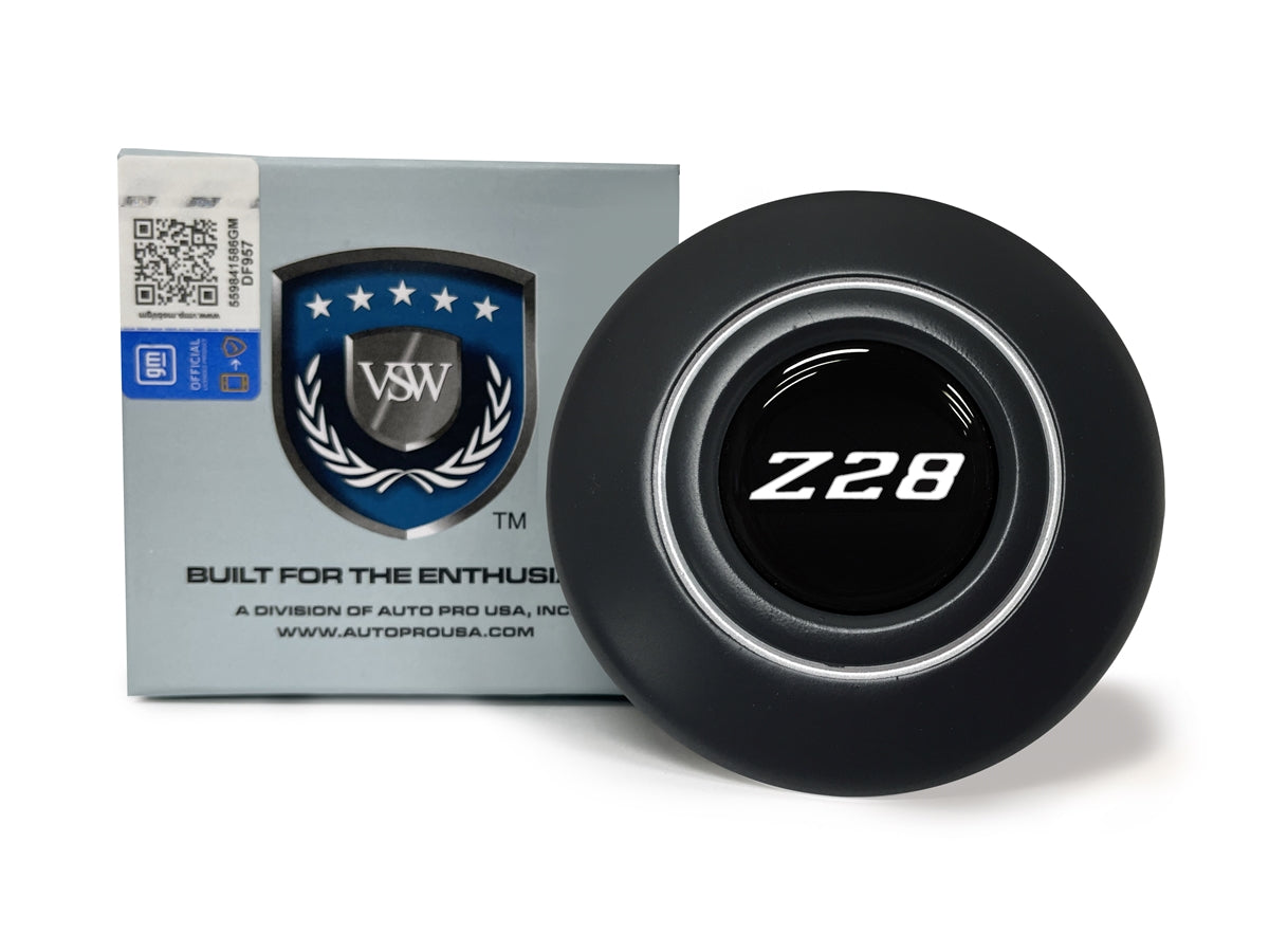 VSW Retro Series | Camaro White Z28 | Black Horn Cap | STE1071-19B