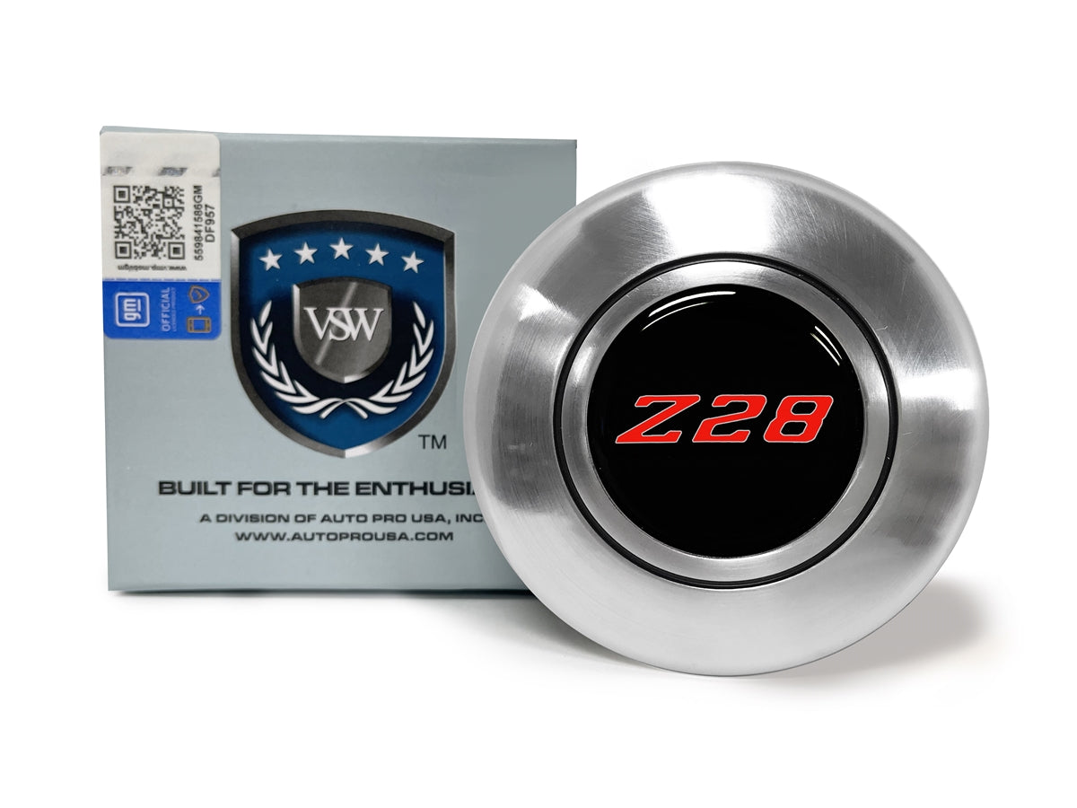 VSW Retro Series | Camaro Red Z28 | Silver Horn Cap | STE1072-19s
