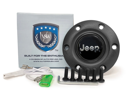 VSW S6 | Jeep Emblem | Black Horn Button | STE2002BLK