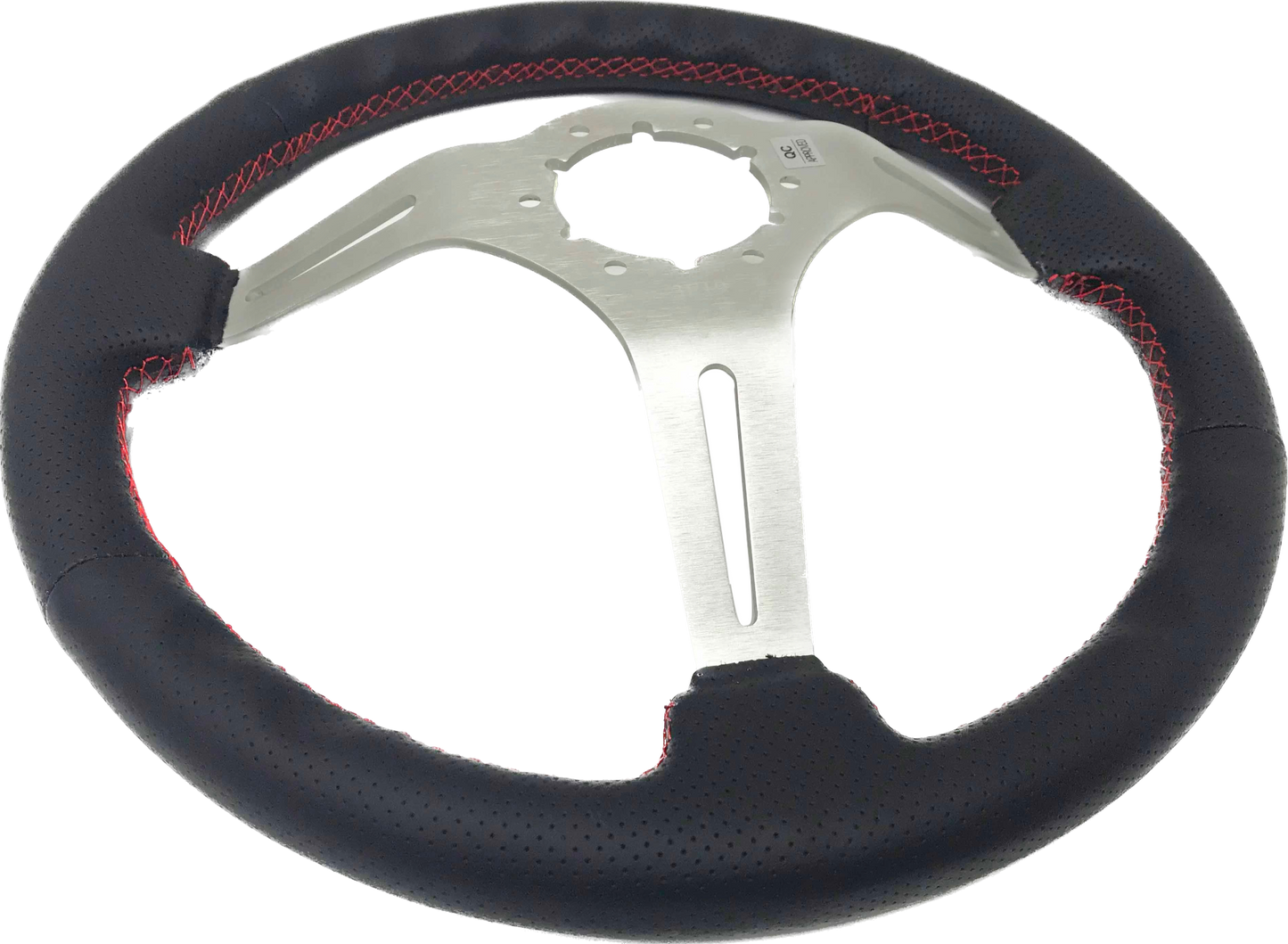 1970-76 Ford Torino Steering Wheel Kit | Perforated Leather | ST3587BLK-RED