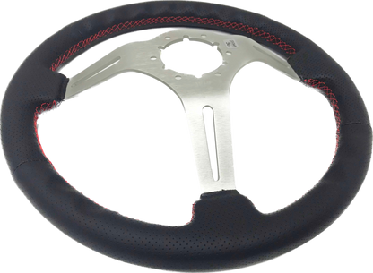1970-76 Ford Torino Steering Wheel Kit | Perforated Leather | ST3587BLK-RED