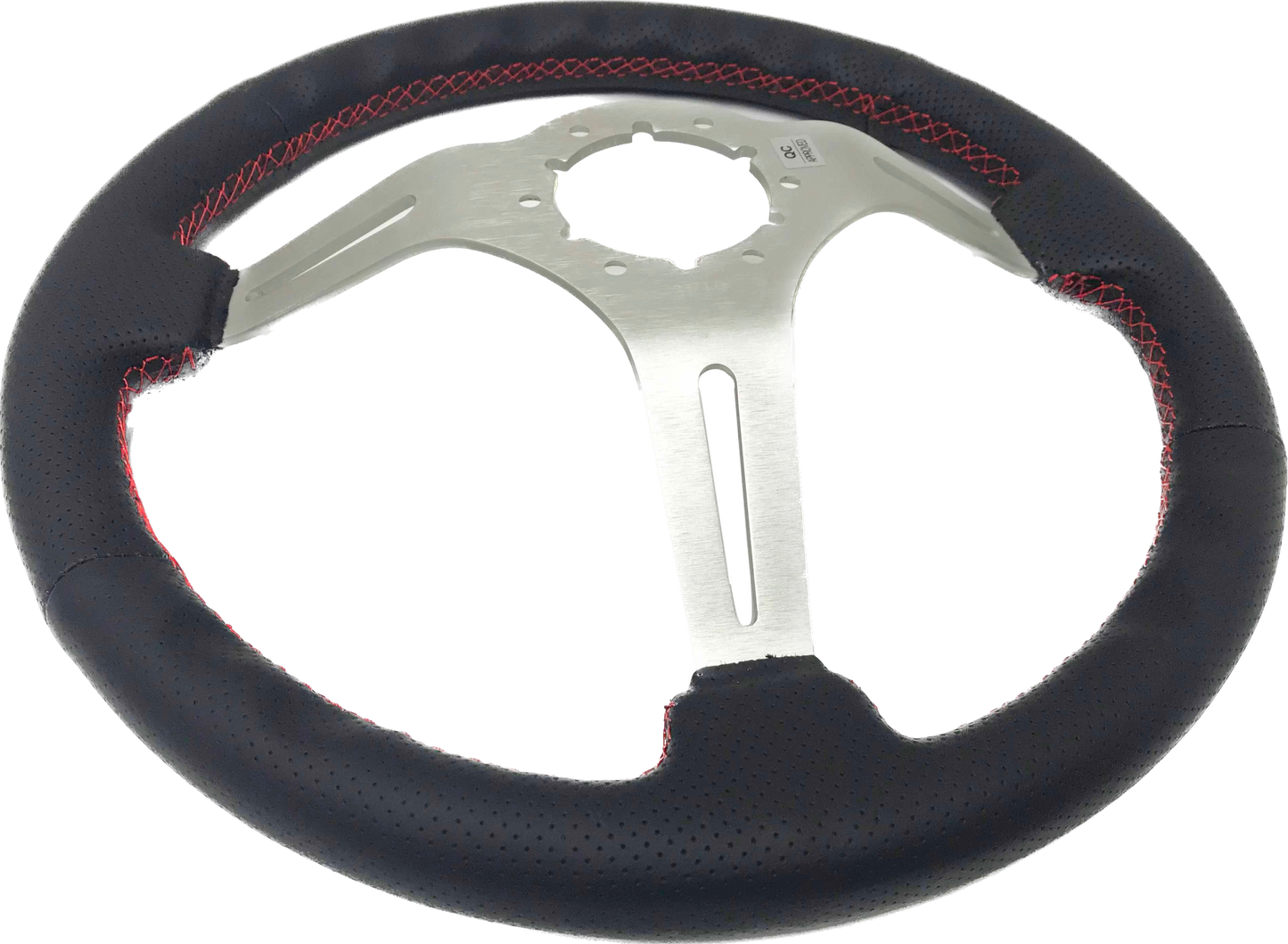 1969-87 El Camino Steering Wheel Kit | Perforated Leather | ST3587BLK-RED