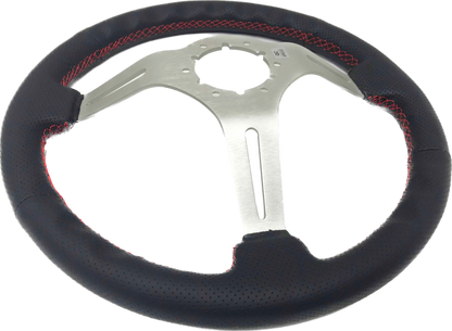 1969-87 El Camino Steering Wheel Kit | Perforated Leather | ST3587BLK-RED