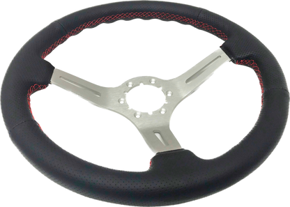 1969-89 Buick Steering Wheel Kit | Perforated Leather | ST3587BLK-RED
