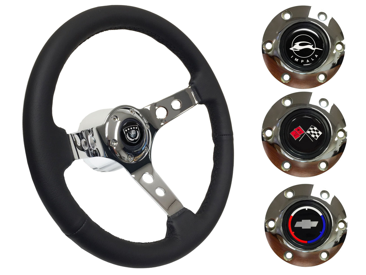 1969-85 Impala Steering Wheel Kit | Black Leather | ST3095