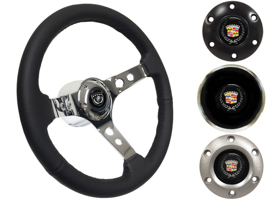 1969-89 Cadillac Steering Wheel Kit | Black Leather | ST3095