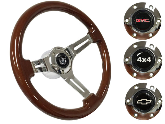 1960-73 Chevy Truck, GMC Steering Wheel Kit | Mahogany Wood | ST3011