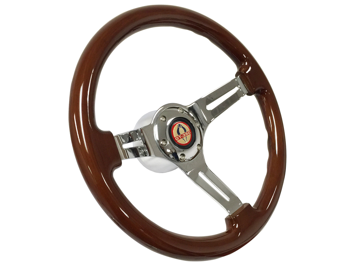 1964.5 Ford Mustang Steering Wheel Kit | Mahogany Wood