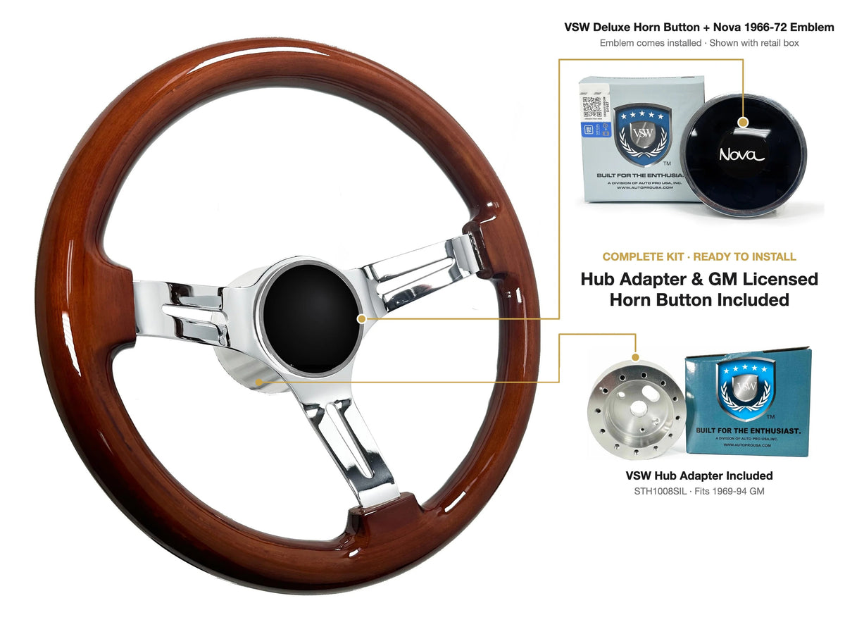 ST3011 kit - Deluxe button, Nova 1966-72 emblem