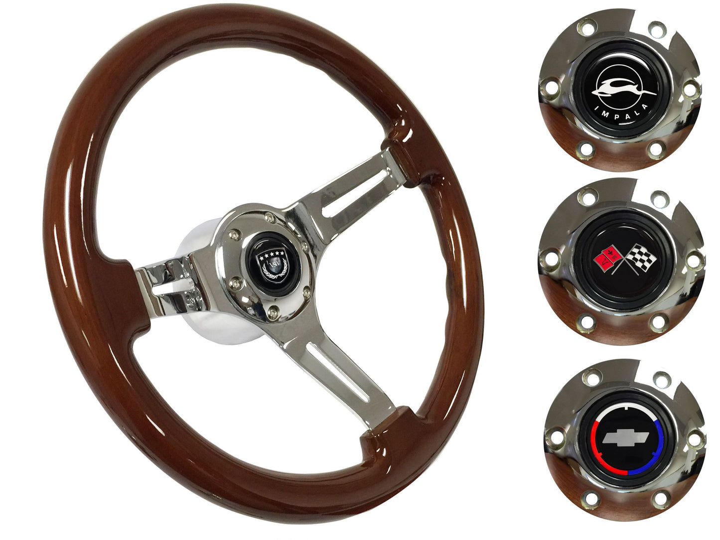 1958-68 Impala Steering Wheel Kit | Mahogany Wood | ST3011