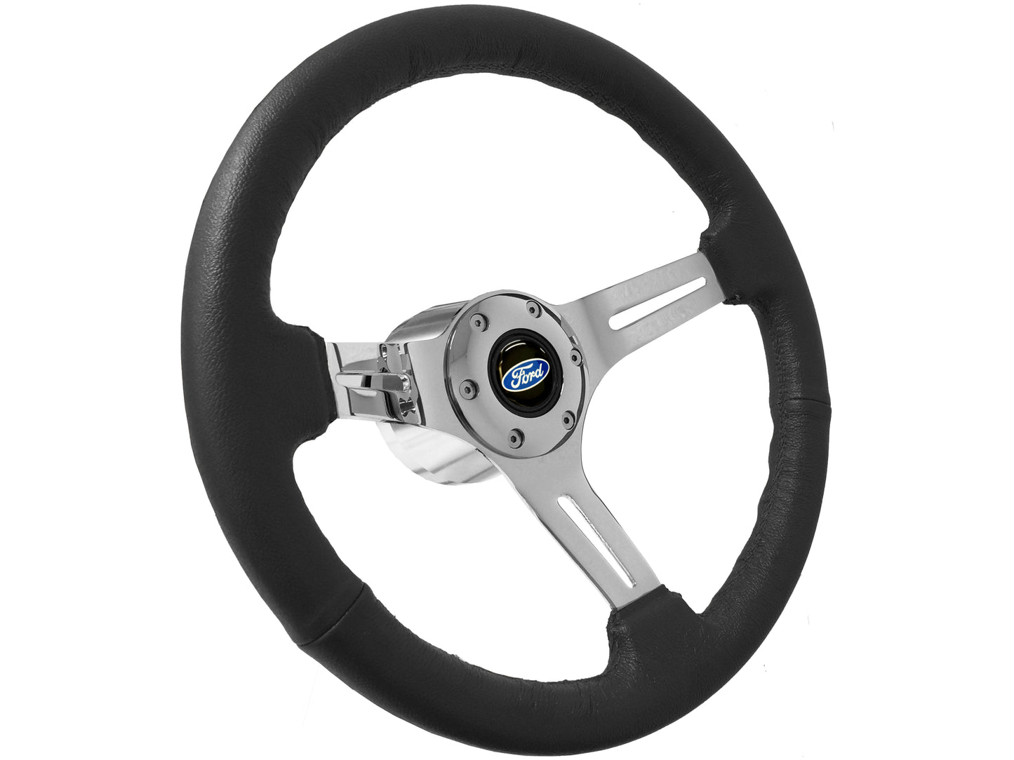 1964.5 Ford Mustang Steering Wheel Kit | Black Leather