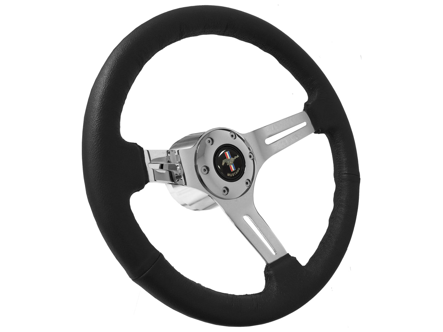 1964.5 Ford Mustang Steering Wheel Kit | Black Leather