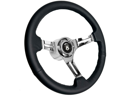 Volkswagen 6-Bolt Steering Wheel Castle Kit | Black Leather / Chrome