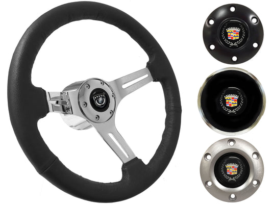 1969-89 Cadillac Steering Wheel Kit | Black Leather | ST3012BLK