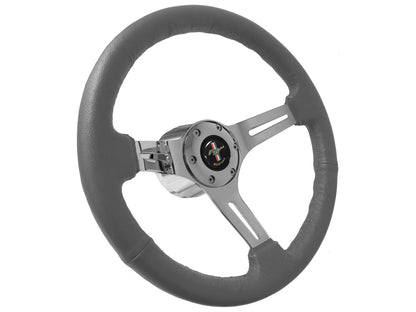 1964.5 Ford Mustang Steering Wheel Kit | Grey Leather