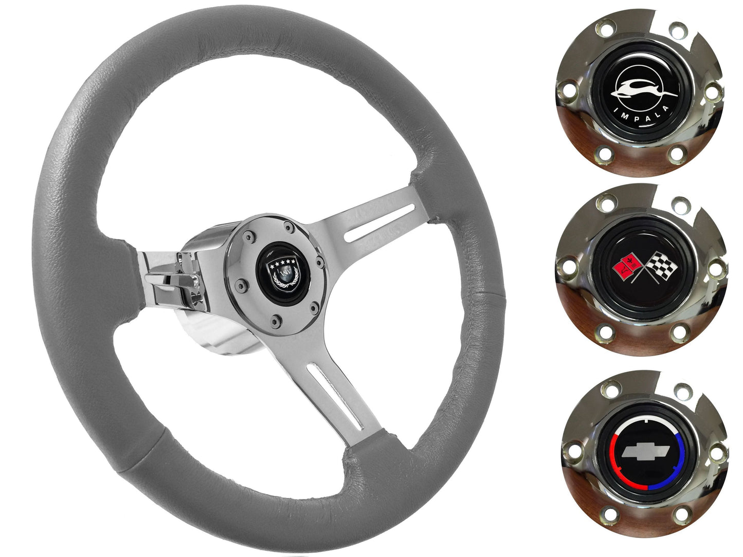 1969-85 Impala Steering Wheel Kit | Grey Leather | ST3012GRY