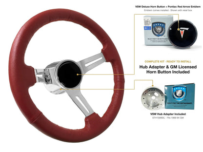 ST3012RED kit - Deluxe button, Pontiac Red Arrow emblem