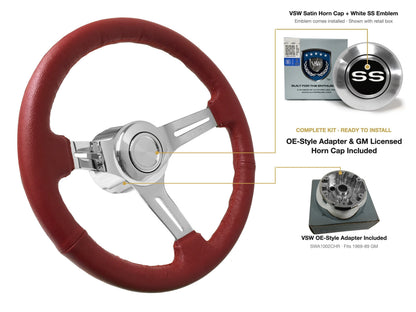 ST3012RED OE-style kit - OE Satin Cap, White SS emblem